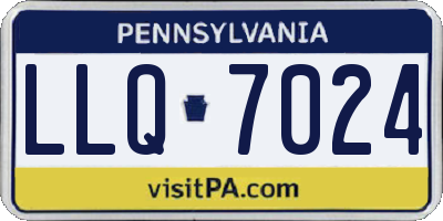 PA license plate LLQ7024