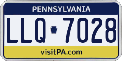 PA license plate LLQ7028