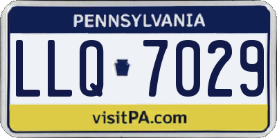 PA license plate LLQ7029