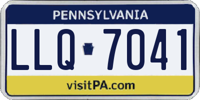 PA license plate LLQ7041