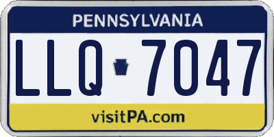 PA license plate LLQ7047