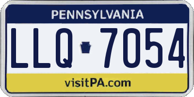 PA license plate LLQ7054