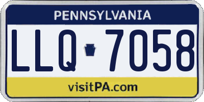 PA license plate LLQ7058