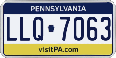 PA license plate LLQ7063