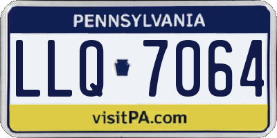 PA license plate LLQ7064