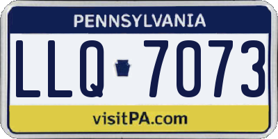 PA license plate LLQ7073