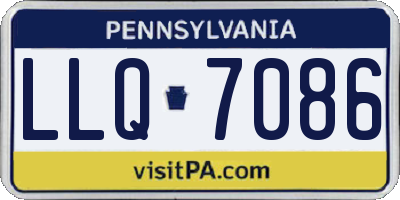 PA license plate LLQ7086