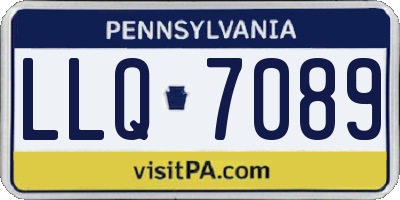 PA license plate LLQ7089