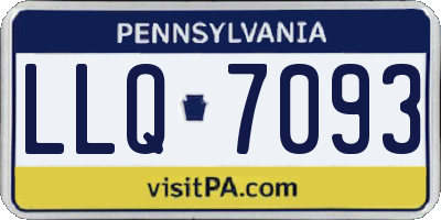 PA license plate LLQ7093