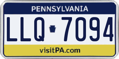 PA license plate LLQ7094