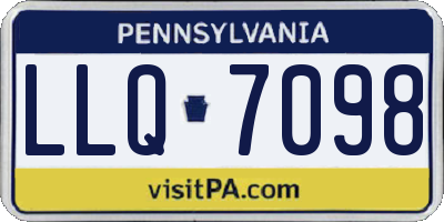 PA license plate LLQ7098