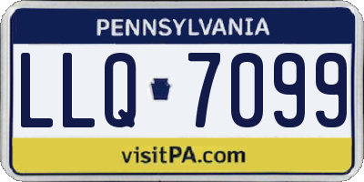 PA license plate LLQ7099