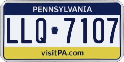 PA license plate LLQ7107