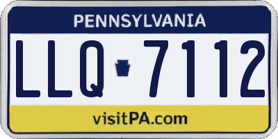 PA license plate LLQ7112