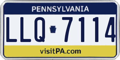 PA license plate LLQ7114