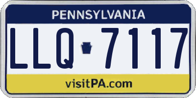 PA license plate LLQ7117