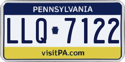 PA license plate LLQ7122