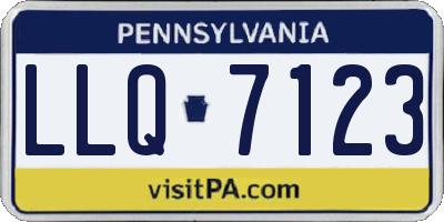PA license plate LLQ7123