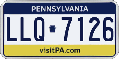 PA license plate LLQ7126