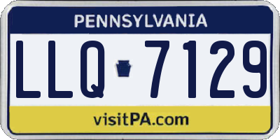 PA license plate LLQ7129