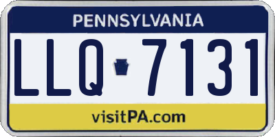 PA license plate LLQ7131