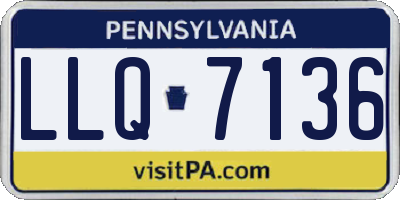 PA license plate LLQ7136