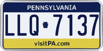 PA license plate LLQ7137
