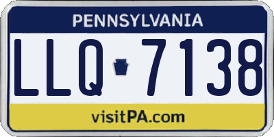 PA license plate LLQ7138