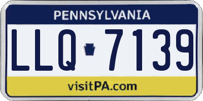 PA license plate LLQ7139