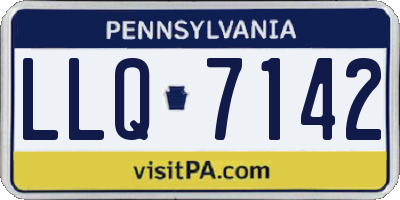 PA license plate LLQ7142