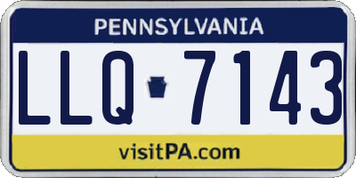 PA license plate LLQ7143
