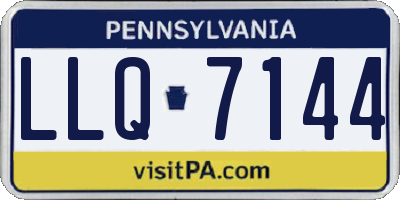 PA license plate LLQ7144