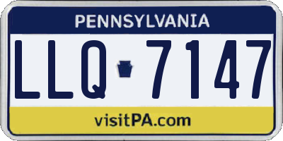 PA license plate LLQ7147