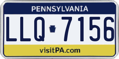 PA license plate LLQ7156