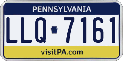 PA license plate LLQ7161