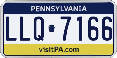 PA license plate LLQ7166