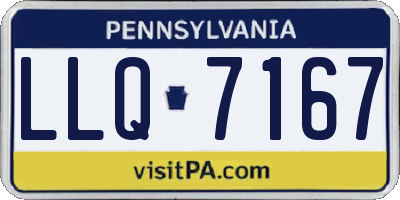 PA license plate LLQ7167