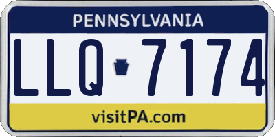 PA license plate LLQ7174