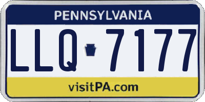 PA license plate LLQ7177