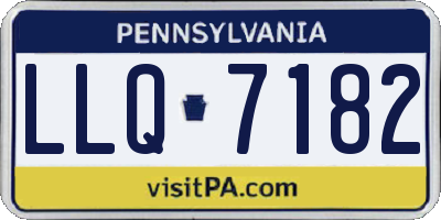 PA license plate LLQ7182
