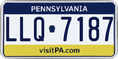 PA license plate LLQ7187