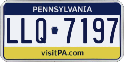 PA license plate LLQ7197