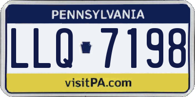 PA license plate LLQ7198