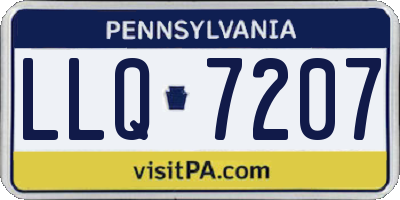PA license plate LLQ7207