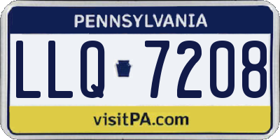 PA license plate LLQ7208