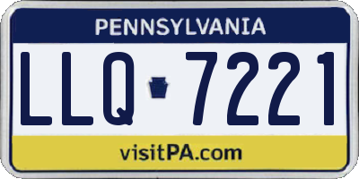 PA license plate LLQ7221