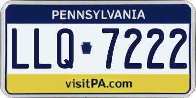 PA license plate LLQ7222