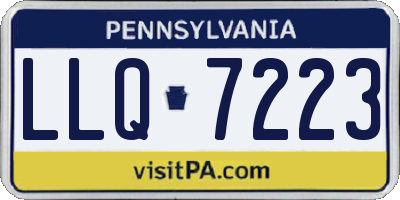 PA license plate LLQ7223