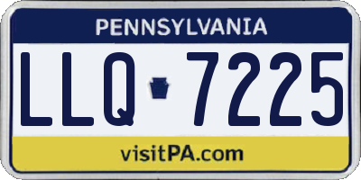 PA license plate LLQ7225