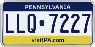 PA license plate LLQ7227